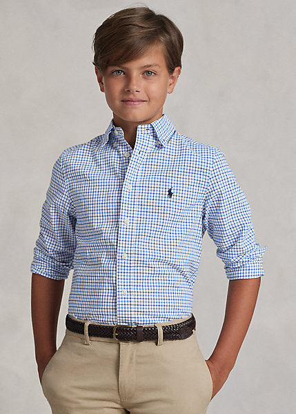 Boys Plaid Polin Shirt