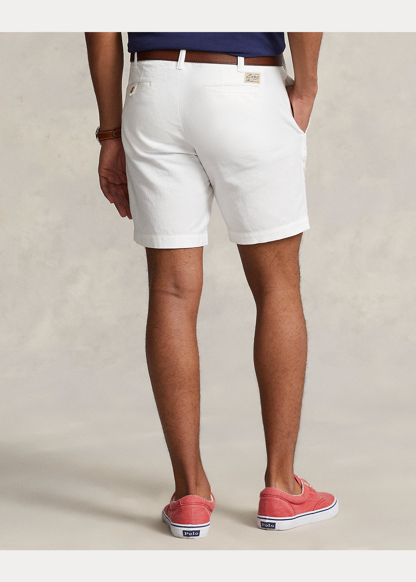 8-Inch Straight Fit Linen-Cotton Short
